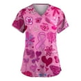 thumbnail image 1 of NAMTYQX Breast Cancer Awareness T-Shirts V Neck Lounge Breast Cancer Shirt Watermelon Red Size 4XL, 1 of 4