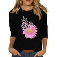 thumbnail image 1 of NAMTYQX Breast Cancer Shirts for Women Loose Fitting Fashion Breathable Black Size M, 1 of 4