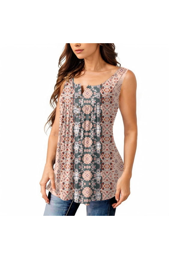 Business Casual Tops for Women Plus Size Patterned Peplum Sleeveless Fashion Spring Shirts for Women 2025 Light Pink Size XL