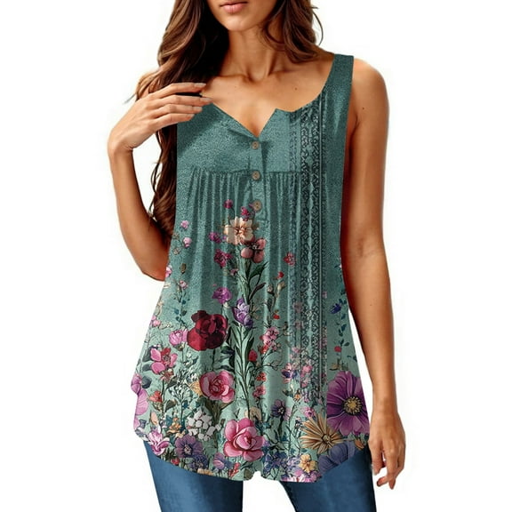 NAMTYQX Business Casual Tops for Women Trending Ruched Plus Size Sleeveless Casual Loose Fitting Spring Blouses for Women 2025 Blue Size S