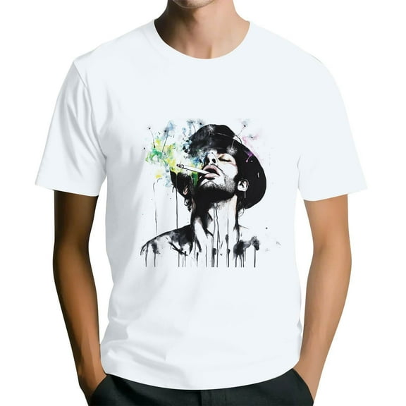 NAMTYQX Casual Shirts for Men Crew Neck Cozy Bohemian Cool Patterned Plus Size Lightweight Short Sleeve Baggy Casual Mens Summer Shirts Yellow Size XL