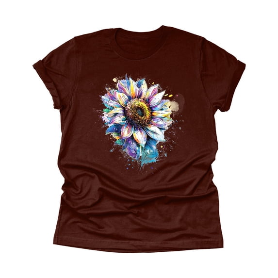 NAMTYQX Casual Tops for Women Short Sleeve Stylish Print Loose Plus Size Cool Bedrucken Round Neck Light Shirts for Teens Girls Deep Red Size 2XL
