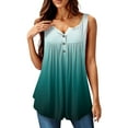 thumbnail image 1 of NAMTYQX Cute Summer Tops for Women Peplum Sleeveless Loose Fit Fashion Casual Plus Size Graphic Button V Neck Shirts for Women Royal Blue Size M, 1 of 5