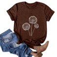 thumbnail image 1 of NAMTYQX Cute Tops for Teen Girls Oversized Breathable Crewneck Comfy Short Sleeve Muster Print Light Cute Womens Graphic T Shirts Wine Size 2XL, 1 of 4