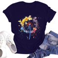 thumbnail image 1 of NAMTYQX Graphic Tees Patterned Hawaii Light Short Sleeve Plus Size Loose Crewneck mit Print Breathable Womens Tshirts Cotton Loose Fit Navy Size XL, 1 of 4