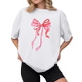 thumbnail image 1 of NAMTYQX Graphic Tees Plus Size Scoop Neck Short Sleeve Graphic Stretchy Cool Baggy Bedrucken Basic Hawaiian Shirts for Women White Size M, 1 of 4