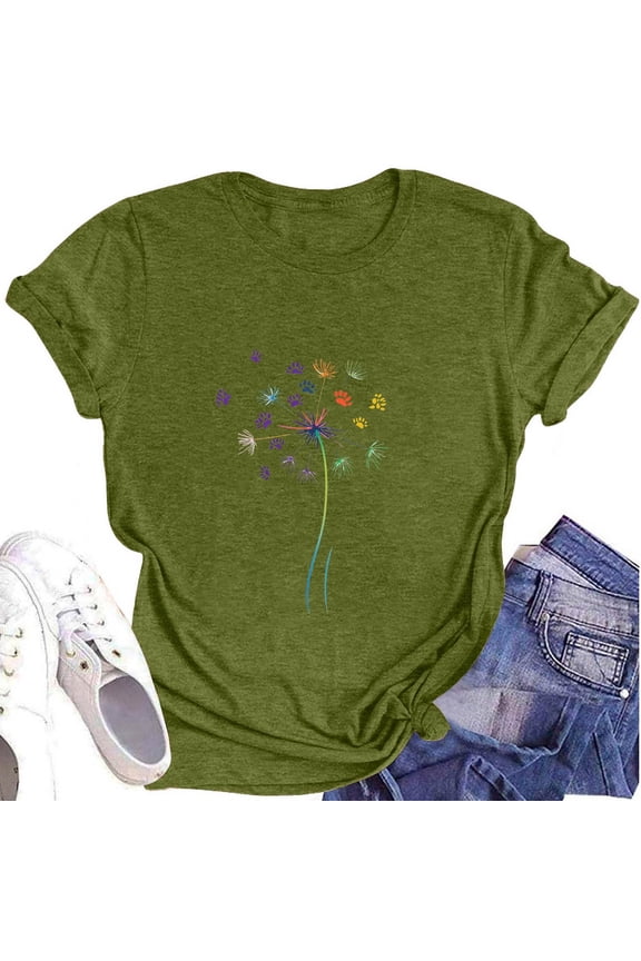 Graphic Tees Plus Size Short Sleeve Muster Light Relaxed Fit Print Airoft Trending Crew Neck Summer Tops Army Green Size S