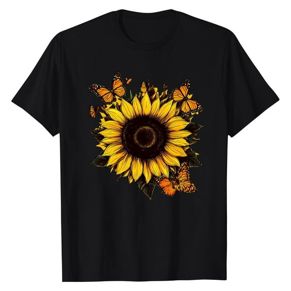 NAMTYQX Graphic Tees for Women Trendy Crewneck Loose Fit Trending Cool Muster Lightweight Short Sleeve Graphic Plus Size Cute Tops for Teen Girls Black Size XL