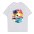 thumbnail image 1 of NAMTYQX Graphic Tees for Women Baggys Plus Size Stretch Grafisches Short Sleeve Graphic Scoop Neck Cool Hawaii Blouses for Women White Size 3XL, 1 of 5