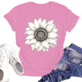 thumbnail image 1 of NAMTYQX Graphic Tees for Women Cool Light Crewneck Short Sleeve Plus Size Hawaii Gemustert Baggys Graphic Ladies Tops and Blouses Pink Size XL, 1 of 4