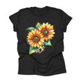 thumbnail image 1 of NAMTYQX Graphic Tees for Women Trendy Stretch Breathable Stylish Plus Size Patterns Boxy Fit Muster O-Neck Short Sleeve Graphic Tees Black Size 2XL, 1 of 3