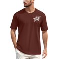 thumbnail image 1 of NAMTYQX Hawaiian Shirt for Men Lightweight Breathable Baggy Short Sleeved Boho Soft Plus Size Graphic Crewneck Casual Mens T-Shirts Graphic Tees Wine Size 3XL, 1 of 5