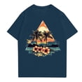 thumbnail image 1 of NAMTYQX Hawaiian Shirts for Women Short Sleeve O-Neck Soft Casual Cute Plus Size Hawaii Tropical Graphic Comfy Navy Size XL, 1 of 5