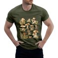 thumbnail image 1 of NAMTYQX Mens Graphic Tees Cool Plus Size Casual Lightweight Crew Neck Graphic Short Sleeve Loose Fit Hawaiian Elasticated Tshirts Shirts for Men Army Green Size 2XL, 1 of 5