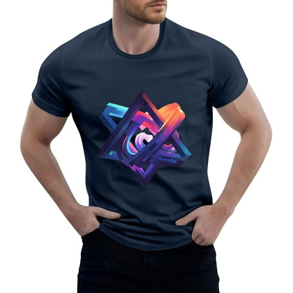 NAMTYQX Mens Hawaiian Shirts Short Sleeve Loose Hawaiian Patterns Short Sleeved Plus Size Casual Light Comfortable Cool O Neck Tshirts Shirts for Men Navy Size 3XL