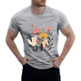thumbnail image 1 of NAMTYQX Mens Shirts Plus Size Light Elastic Boho Casual Short Sleeved Breathable Pattern Round Neck Relaxed Fit True Classic T Shirts for Men Gray Size M, 1 of 5