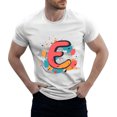 thumbnail image 1 of NAMTYQX Mens Shirts Short Sleeve Graphic Plus Size Casual Comfortable Short Sleeved Lightweight Loose Round Neck Boho Cool Mens Graphic T-Shirts White Size S, 1 of 5