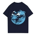thumbnail image 1 of NAMTYQX Mens Shirts Short Sleeve Lounges Graphic Cool Airoft Lightweight Crew Neck Casual Plus Size Loose Summer Shirts for Men Navy Size XL, 1 of 3