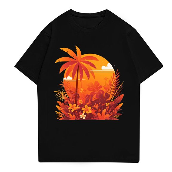 NAMTYQX Mens Summer Shirts Short Sleeve Light Slacking Round Neck Comfy Plus Size Cool Casual Airoft Graphic T Shirts for Man Black Size M