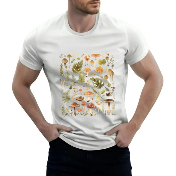 NAMTYQX Mens T-Shirts Lightweight Crew Neck Baggy Short Sleeved Graphic Plus Size Cozy Casual Elastic Hawaiian Hawaiian Shirts for Men White Size M