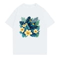 thumbnail image 1 of NAMTYQX Mens T-Shirts O Neck Patterned Lounge Short Sleeved Light Relaxed Fit Cool Casual Plus Size Breathable Mens Graphic Tees White Size 3XL, 1 of 3