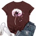thumbnail image 1 of NAMTYQX Oversized Graphic Tees for Women Light Patterned Baggy Soft Short Sleeve Crewneck Trending Grafisches Plus Size Womens T Shirts Loose Fit Deep Red Size L, 1 of 4