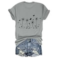 thumbnail image 1 of NAMTYQX Oversized Graphic Tees for Women Plus Size Short Sleeve Cute Graphic Crew-Neck Baggys Lightweight Cool Bedrucktes Summer Shirts for Women Light Gray Size M, 1 of 3