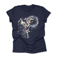 thumbnail image 1 of NAMTYQX Plus Size Summer Tops Patterns Short Sleeve Fashion Relaxed Fit mit Print Cool Plus Size Light Round Neck Short Sleeve Blouses for Women Dark Blue Size L, 1 of 4
