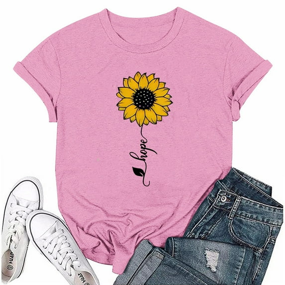 NAMTYQX Plus Size Summer Tops Plus Size Short Sleeve Crewneck Graphic Hawaiian Stretchy Bedrucktes Loose Breathable Womens Shirts Dressy Casual Earthy Yellow Size L