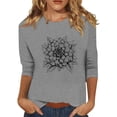 thumbnail image 1 of NAMTYQX Plus Size Tops for Women Patterned Womens Blouse Lightweight Crewneck Loose Fit T-Shirts for Women Gray Size 2XL, 1 of 5