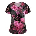 thumbnail image 1 of NAMTYQX Plus Size Tops for Women Plus Size Loose Fitting Breast Cancer Shirt Dark Gray Size L, 1 of 4
