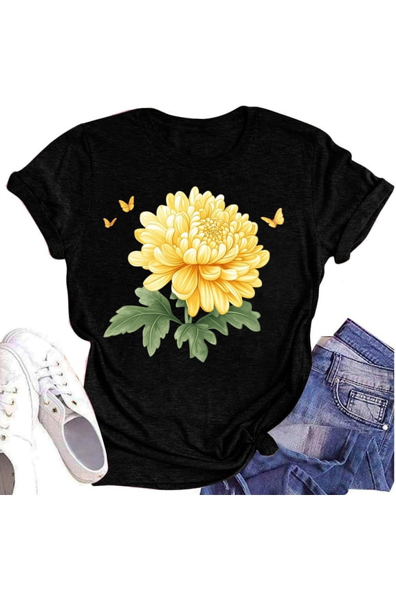 Plus Size Tops for Women Round Neck Stretch Print Boxy Fit Soft Basic mit Muster Short Sleeve Plus Size Womens Blouses Black Size 2XL