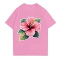 thumbnail image 1 of NAMTYQX Polyester Shirts for Men Breathable Boho Round Neck Plus Size Loose Short Sleeved Casual Light Graphic Cool Men's T-Shirts Pink Size S, 1 of 3