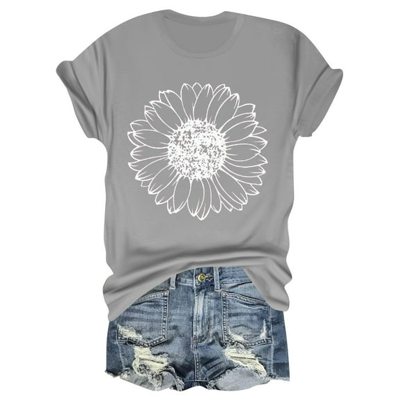 NAMTYQX Shirts for Women Trendy Summer Cool mit Muster Short Sleeve Graphic Stretchy Slack Crew Neck Hawaiian Plus Size Short Sleeve Shirts for Women Mint Green Size L