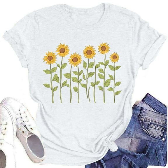 NAMTYQX Shirts for Teens Girls Casual Cool Short Sleeve Oversized Light Grafisches O-Neck Graphic Loose Tshirts Shirts for Women White Size M