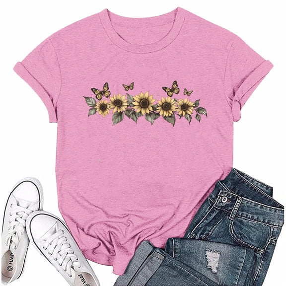 NAMTYQX Shirts for Teens Girls Muster Stretch Plus Size Crewneck Cool Relaxed Fit Graphic Short Sleeve Casual Graphic Tees for Women Khaki Size 3XL