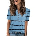 thumbnail image 1 of NAMTYQX Shirts for Women Trendy Summer Cute Stretch Graphic Tee Loose Patterns Graphic Tees for Women Light Blue Size M, 1 of 5