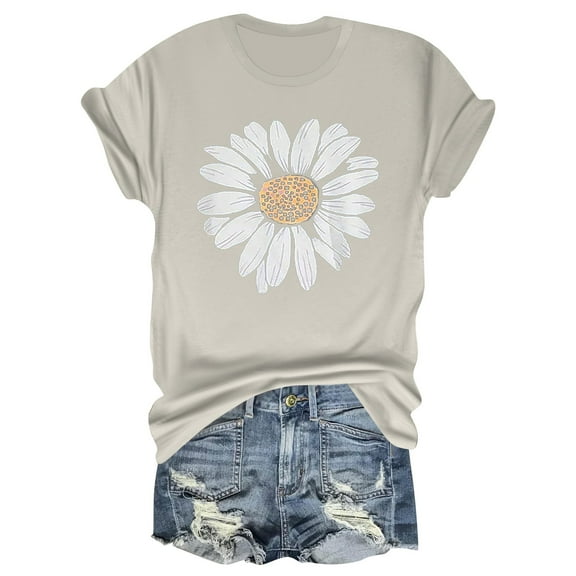 NAMTYQX Short Sleeve Shirts for Women Basic Grafisches Crewneck Short Sleeve Looses Graphic Cool Stretchy Oversize Shirts for Teens Girls White Size 2XL