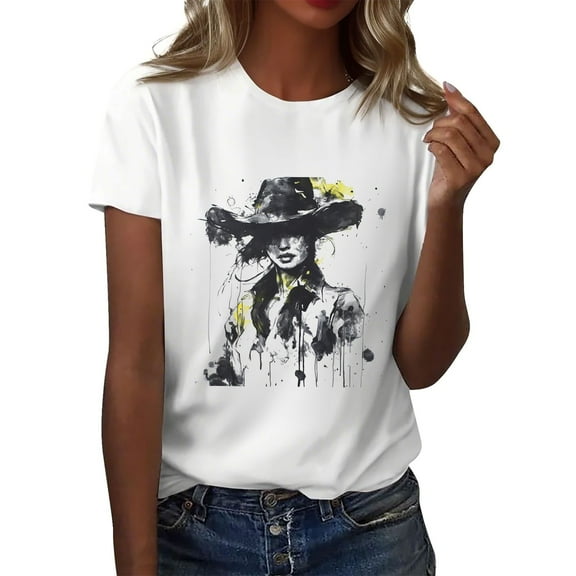 NAMTYQX Summer Blouses for Women 2025 Basic Stretch Breathable Short Sleeve Scoop Neck Plus Size Loose Graphic Hip Dark Gray Size 3XL