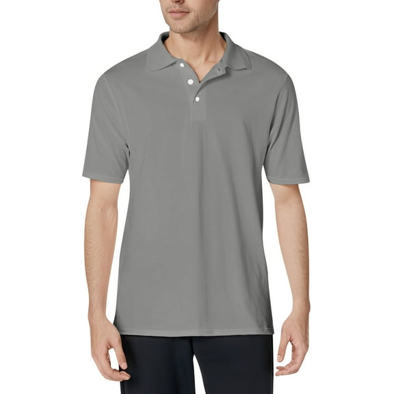 NAMTYQX T Shirts for Man Plus Size Soft Mens Polo Shirts Short Sleeve Button Lapel Neck Loose Fit Casual Short Sleeve Light Mens T-Shirts Gray Size 2XL