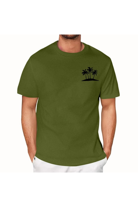 T Shirts for Man Airoft Patterned Casual Light Lounges Loose Fit Cool Plus Size Short Sleeve Crew Neck Mens Graphic Tees Army Green Size 2XL