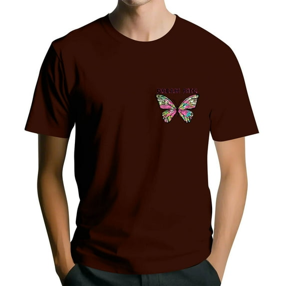 NAMTYQX T Shirts for Man Short Sleeve Lightweight Plus Size Cosy Pattern Crew Neck Soft Lounges Casual Loose Fit Mens T-Shirts Wine Size 5XL