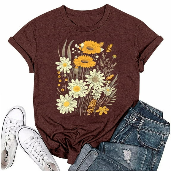 NAMTYQX T Shirts for Women Cool Plus Size Patterned Gemusterte Loose Light Short Sleeve O-Neck Cute Shirts for Women Trendy Summer Saffron Size 3XL