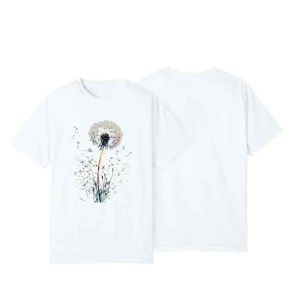 NAMTYQX Tops for Women Trendy Crewneck Boyfriend Soft Plus Size Light Fashion Patterned Pattern Short Sleeve Cute Summer Tops for Women White Size M