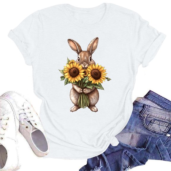 NAMTYQX Trendy Tops for Women 2025 Plus Size Loose Cool Stretch Crewneck Muster Classic Short Sleeve Graphic Womens Tops Dressy Casual White Size 2XL