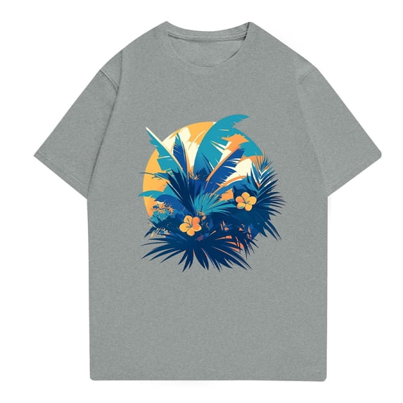 NAMTYQX Tshirts Shirts for Men Stretch Short Sleeve Light Cool Loose Slacking O Neck Casual Plus Size Patterned Polyester Shirts for Men Gray Size 3XL