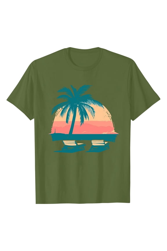 Tshirts Shirts for Women Graphic Round Neck Soft Short Sleeve Mit Muster Pattern Hawaiian Plus Size Loose Stretch Womens Tshirts Cotton Loose Fit Army Green Size L