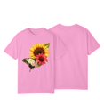 thumbnail image 1 of NAMTYQX Tshirts Shirts for Women Plus Size Soft Basic Light Relaxed Fit Scoop Neck Patterned Print Short Sleeve Graphic Tees Pink Size 2XL, 1 of 5