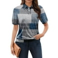 thumbnail image 1 of NAMTYQX Tshirts Shirts for Women Soft Casual Lounges Womens Polo Shirts Lapel Short Sleeve Royal Blue Size 3XL, 1 of 5