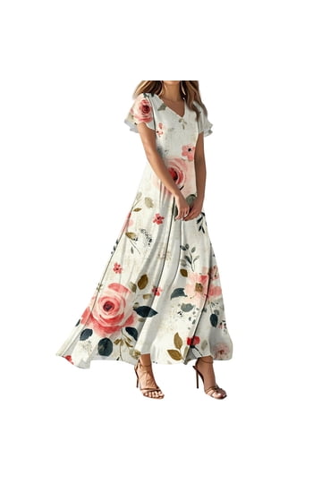 knee length dresses for ladies Walmart Frontwalk Fall Dresses For Women 2024 Lapel Neck Button Long S   VinNews Recommendations